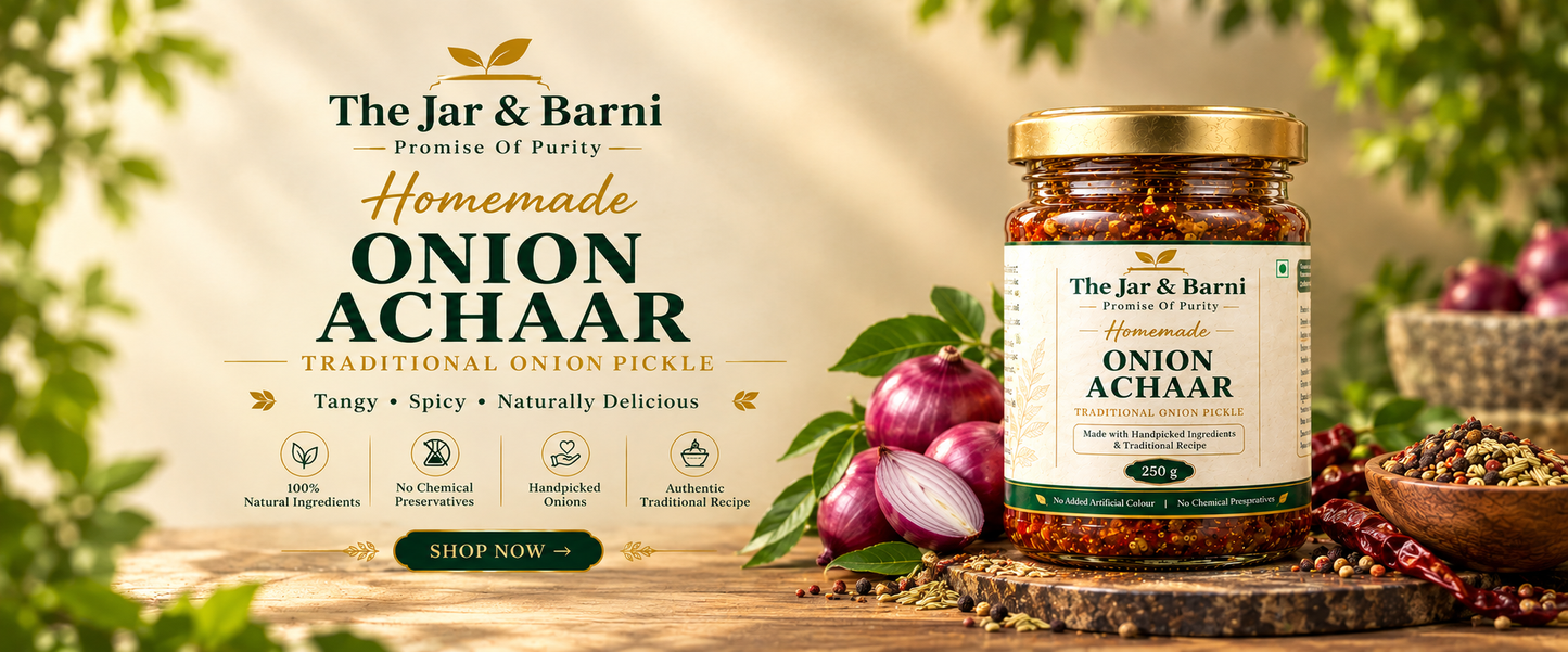 The Jar & Barni Homemade Lehsun Achaar - Traditional Garlic Pickle 100g