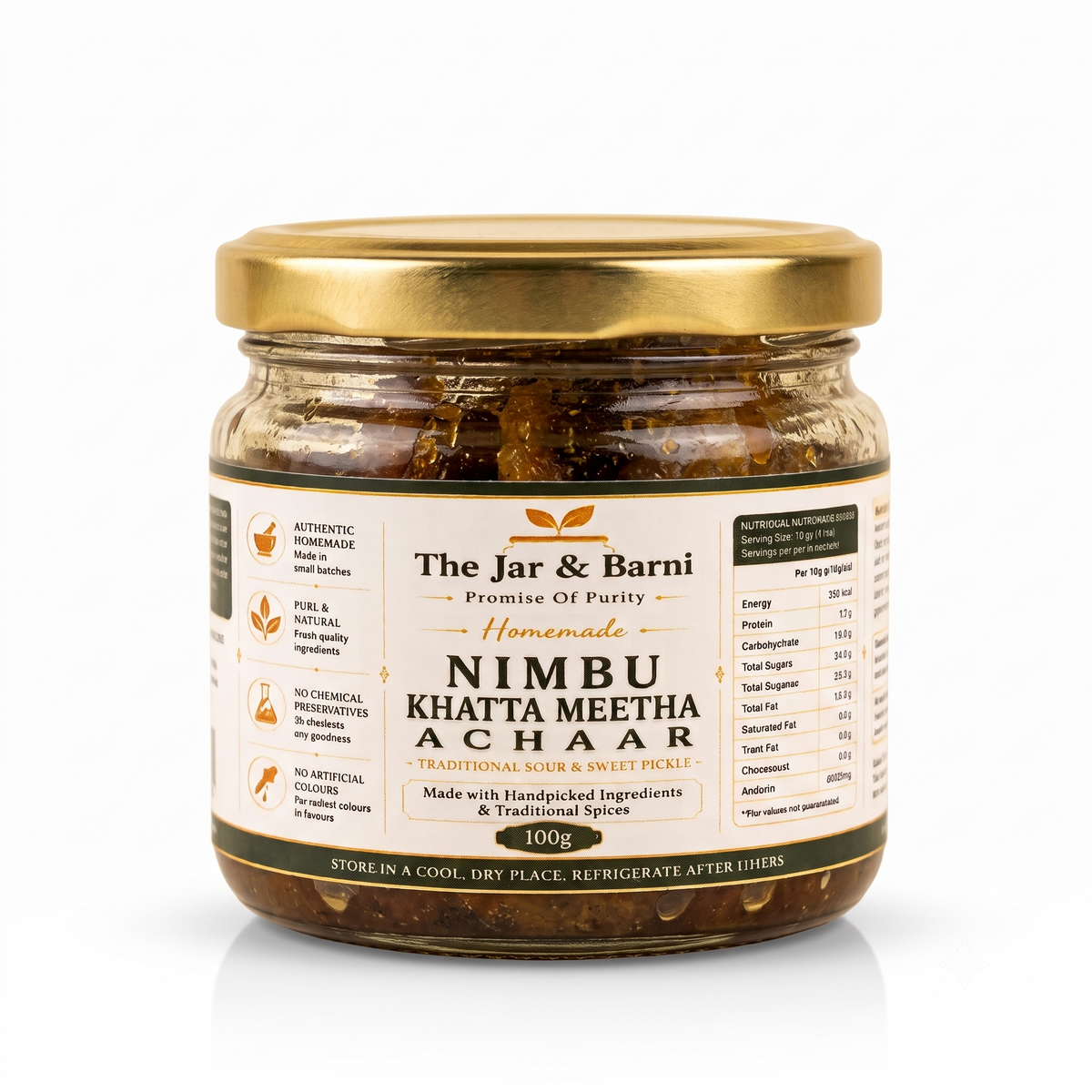 The Jar & Barni Nimbu Khatta Meetha Achaar