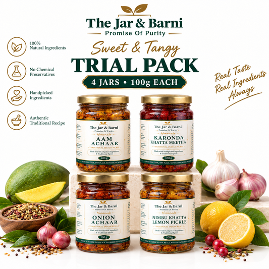 The Jar & Barni Sweet & Tangy Trial Pack — 4 Jars (100g each)